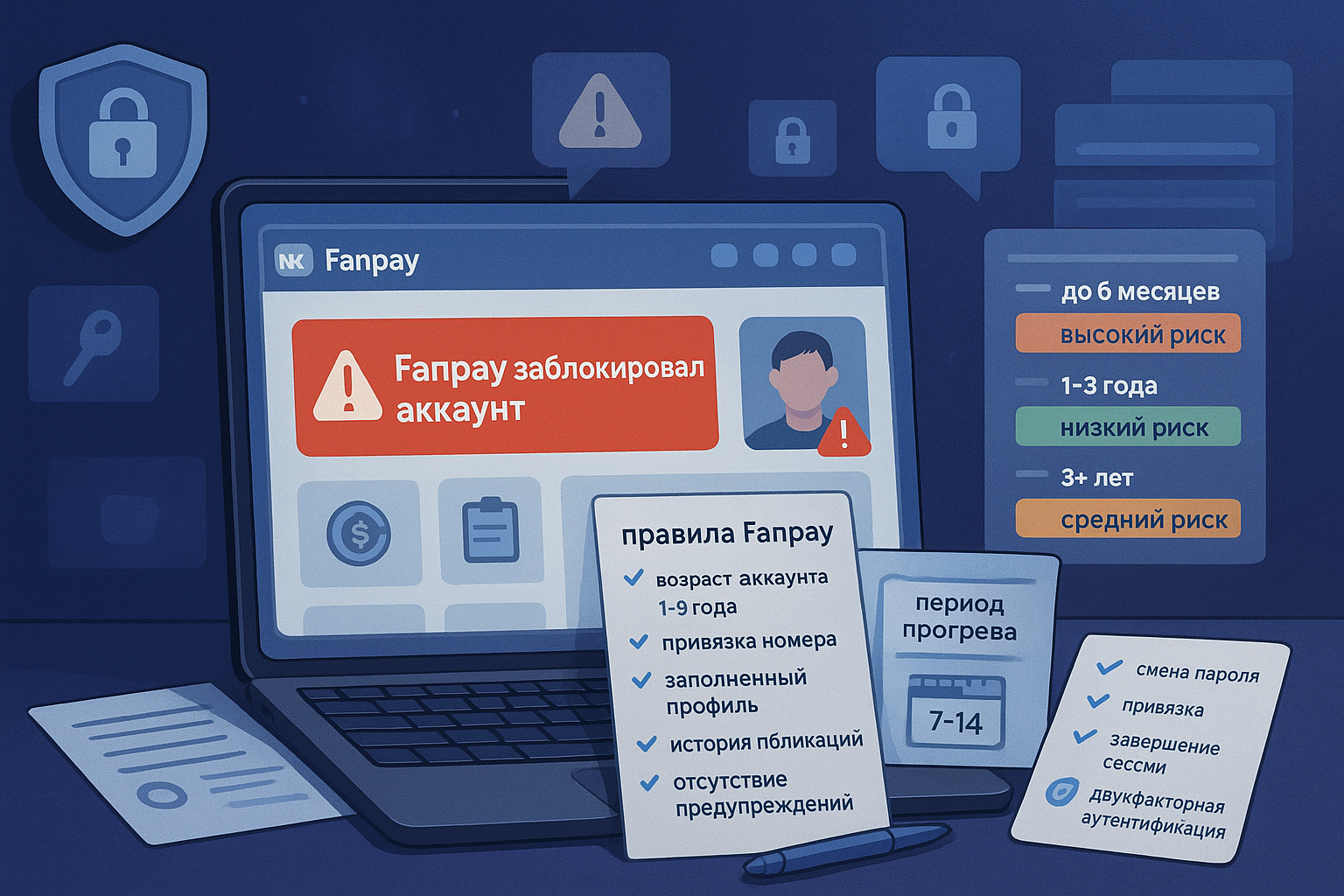 Как купить аккаунт ВКонтакте Fanpay и не потерять его из-за нарушений