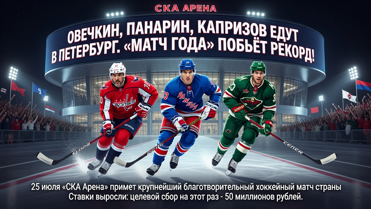 Овечкин, Панарин, Капризов едут в Петербург. «Матч года» побьёт рекорд!