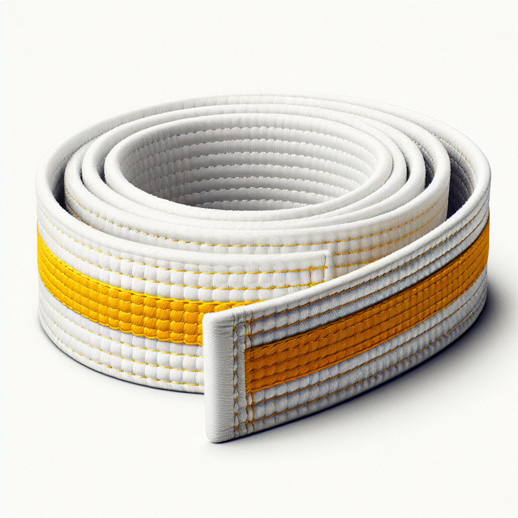 Белый пояс с желтой полоской: Символика и значение в боевых искусствах