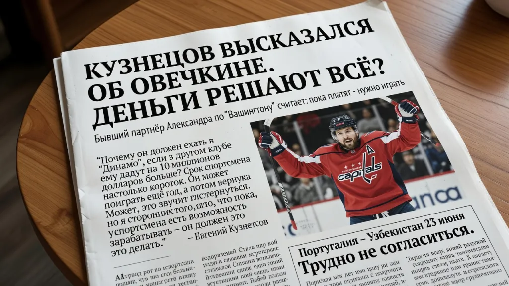 Кузнецов высказался об Овечкине. Деньги решают всё?