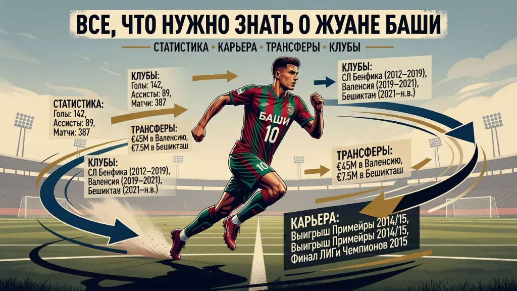 Все, что нужно знать о Жуане Баши: статистика, карьера, трансферы и футбольные клубы