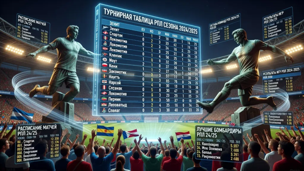 Все о РПЛ сезона 2024/2025: турнирная таблица, расписание матчей, составы команд и лучшие бомбардиры